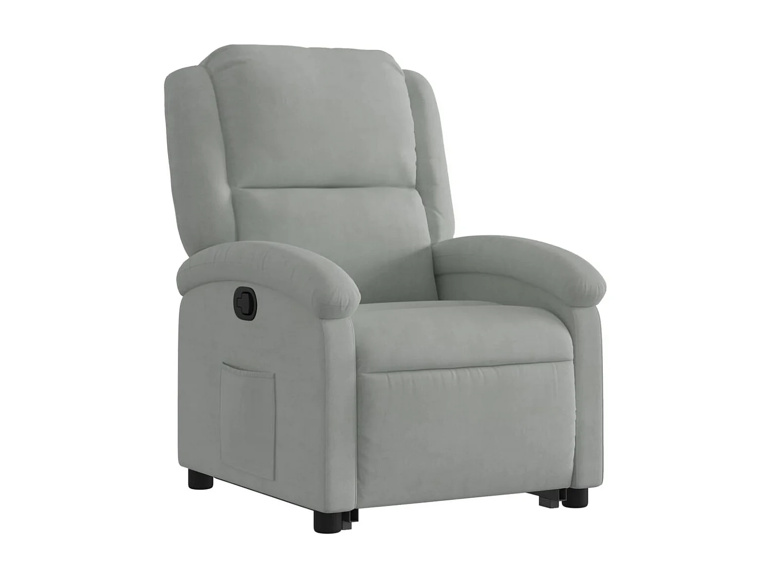 Fauteuil inclinable Gris clair Velours