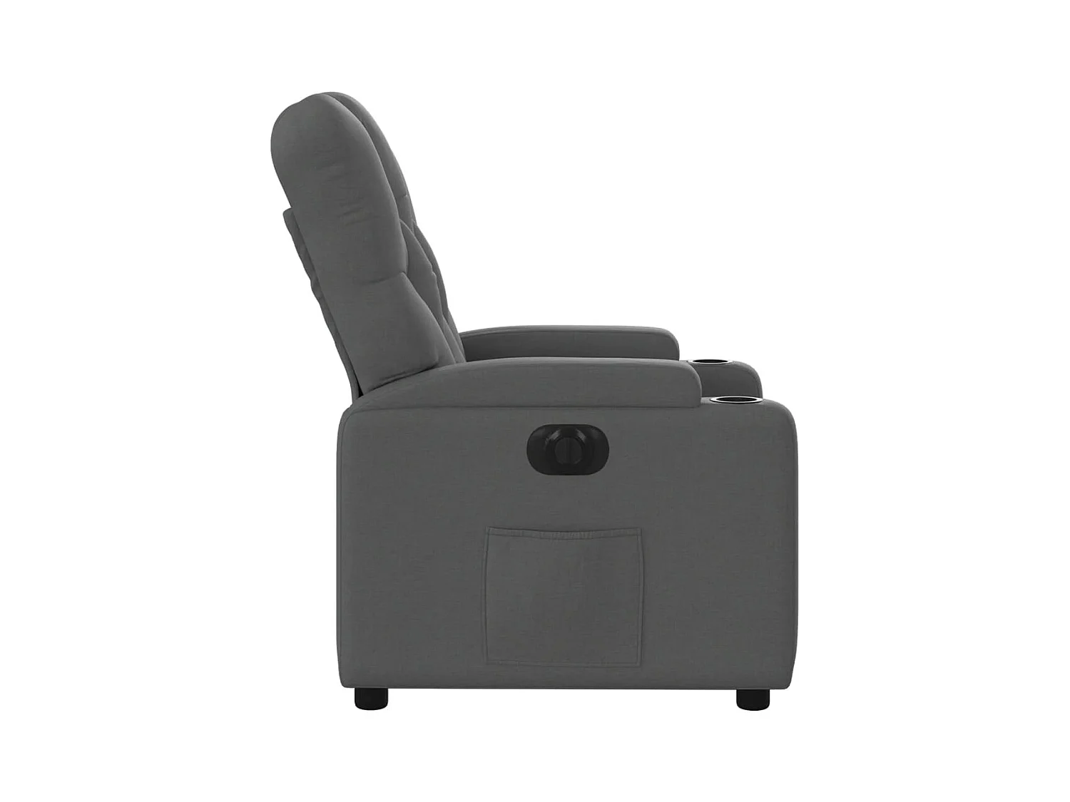 Fauteuil inclinable électrique Gris foncé Tissu