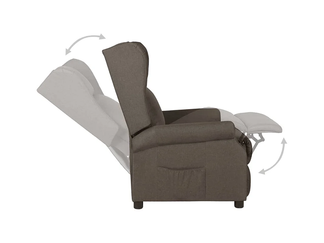 Fauteuil inclinable Noir Tissu