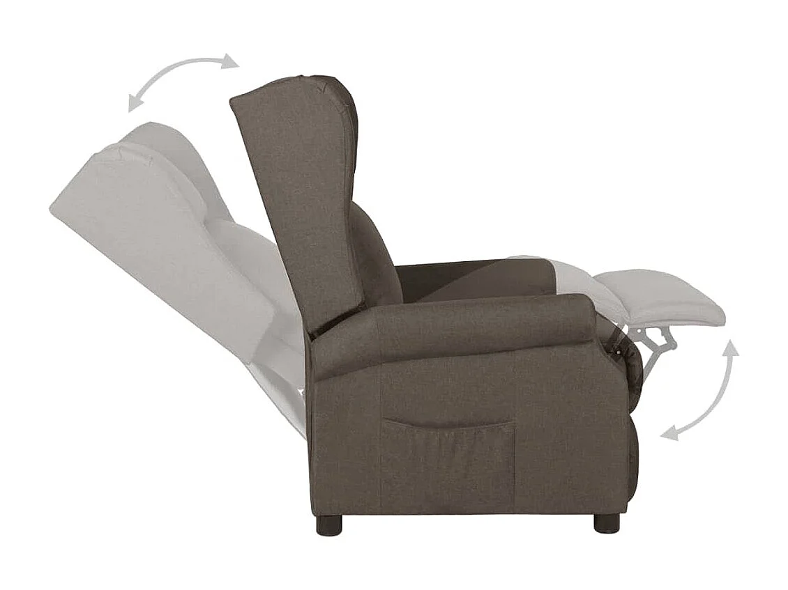 Fauteuil inclinable Noir Tissu