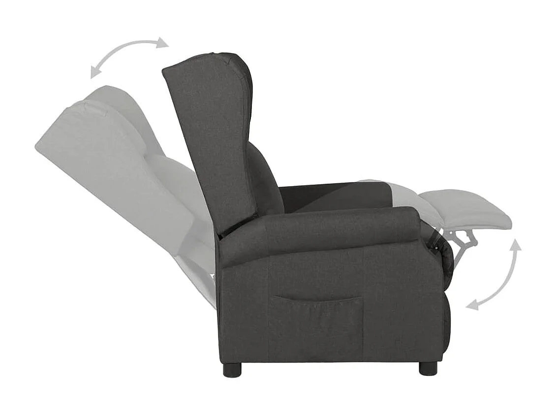 Fauteuil inclinable Gris foncé Tissu