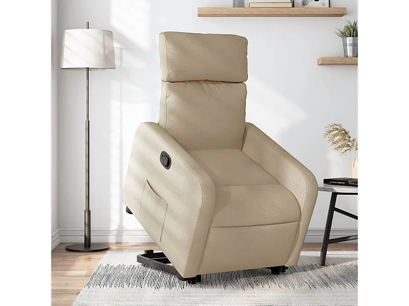 Fauteuil inclinable Crème Tissu