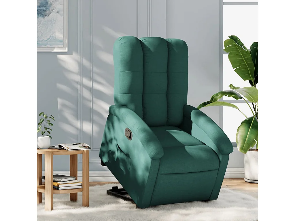 Fauteuil inclinable vert foncé tissu