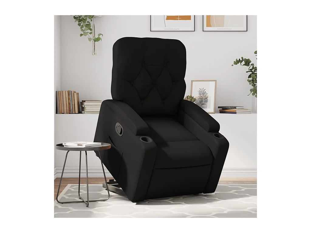 Fauteuil inclinable Noir Similicuir