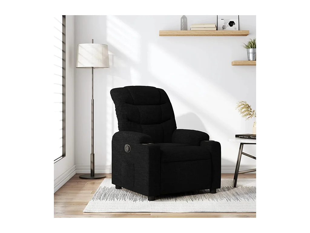 Fauteuil inclinable Noir Tissu