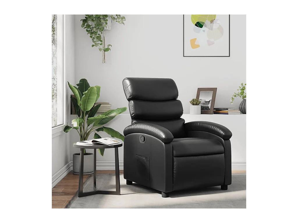 Fauteuil inclinable Noir Similicuir