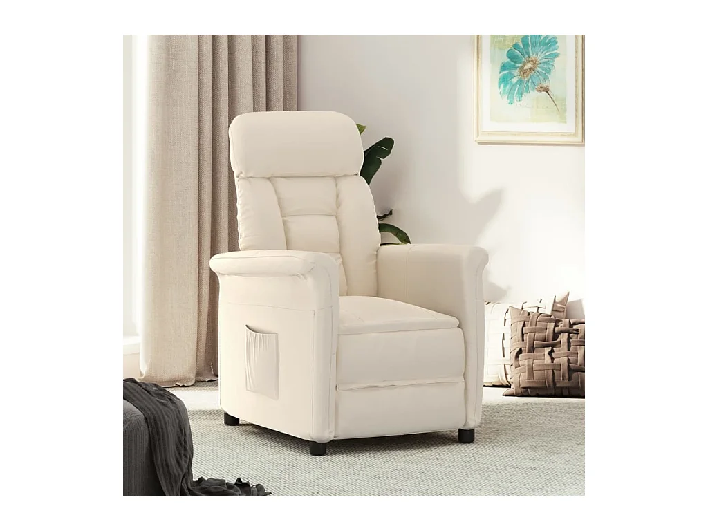 Fauteuil inclinable Beige Tissu microfibre