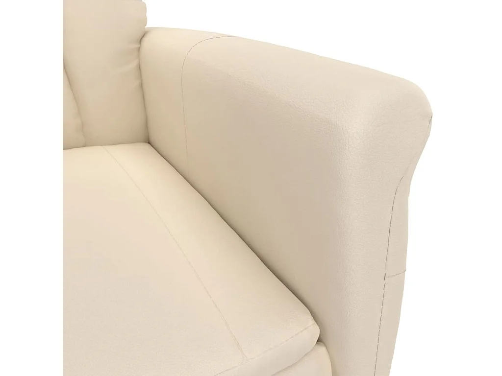 Fauteuil verstelbaar microvezelstof beige