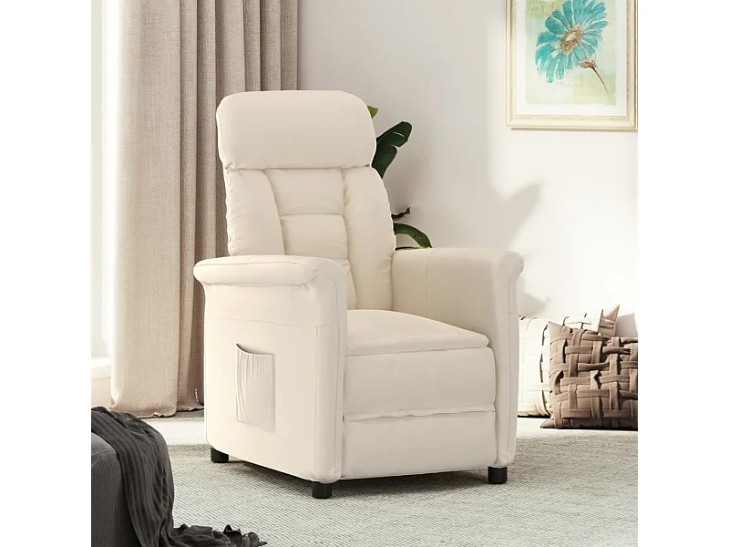 Fauteuil inclinable Beige Tissu microfibre