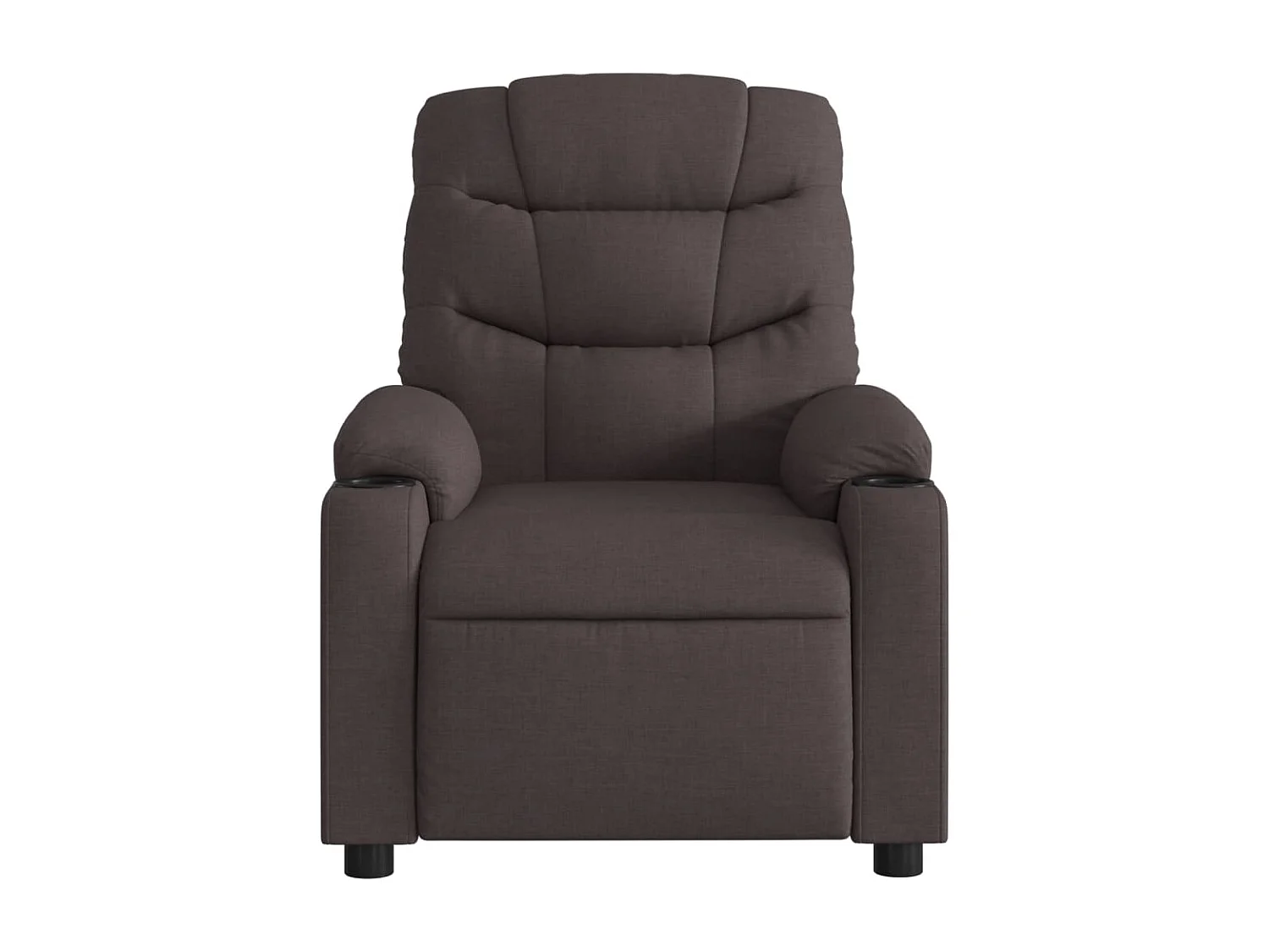 Fauteuil inclinable électrique Marron foncé Tissu