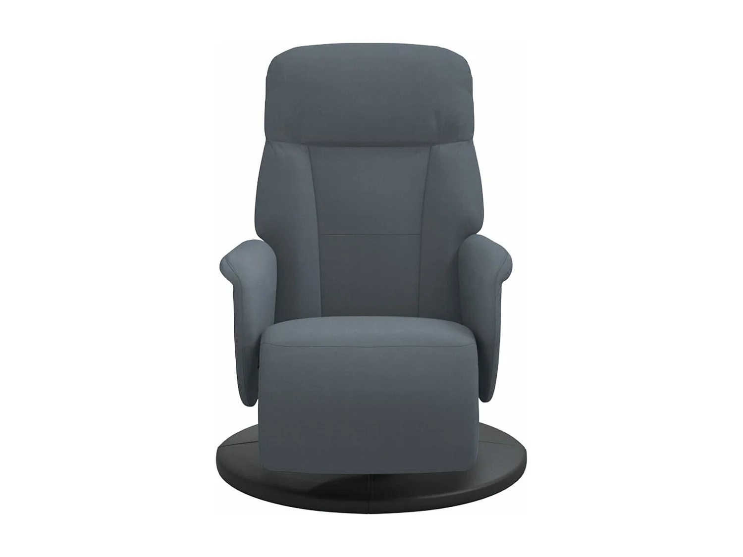 Fauteuil inclinable avec repose-pied gris foncé velours