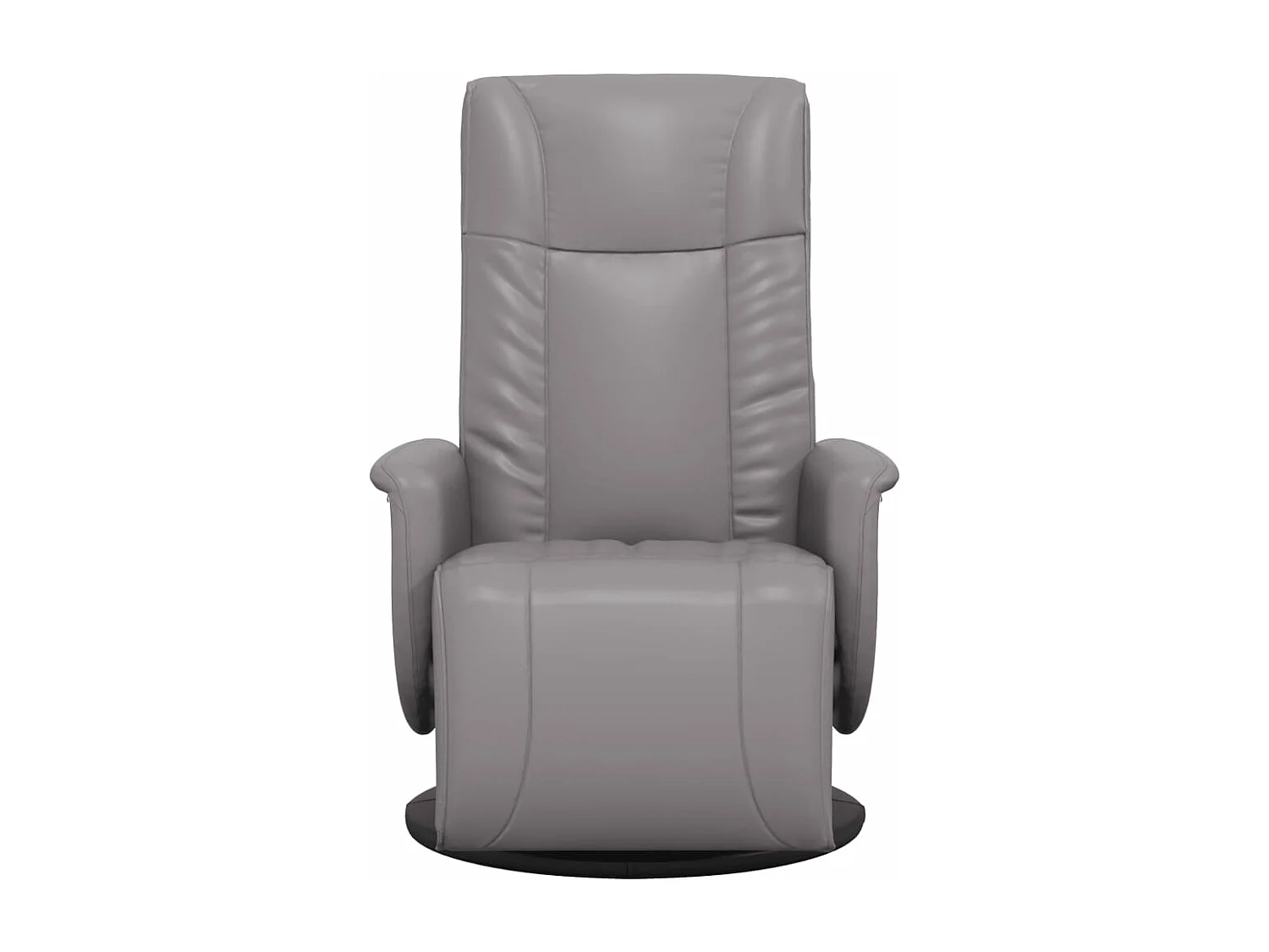 Fauteuil verstelbaar met voetensteun kunstleer grijs