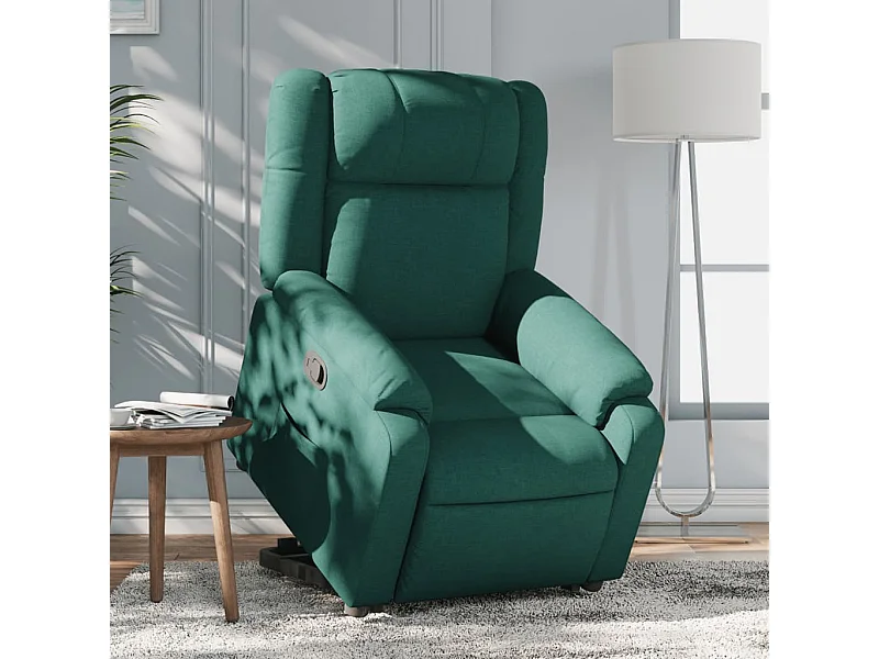 Fauteuil inclinable vert foncé tissu