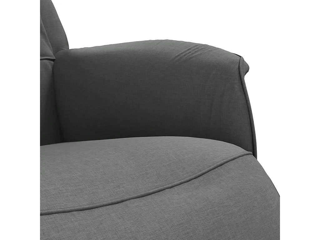 Fauteuil inclinable avec repose-pieds gris foncé tissu