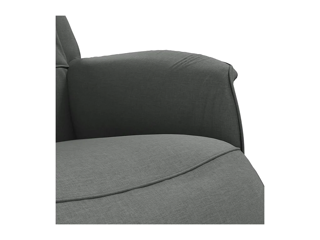 Fauteuil inclinable avec repose-pieds gris foncé tissu