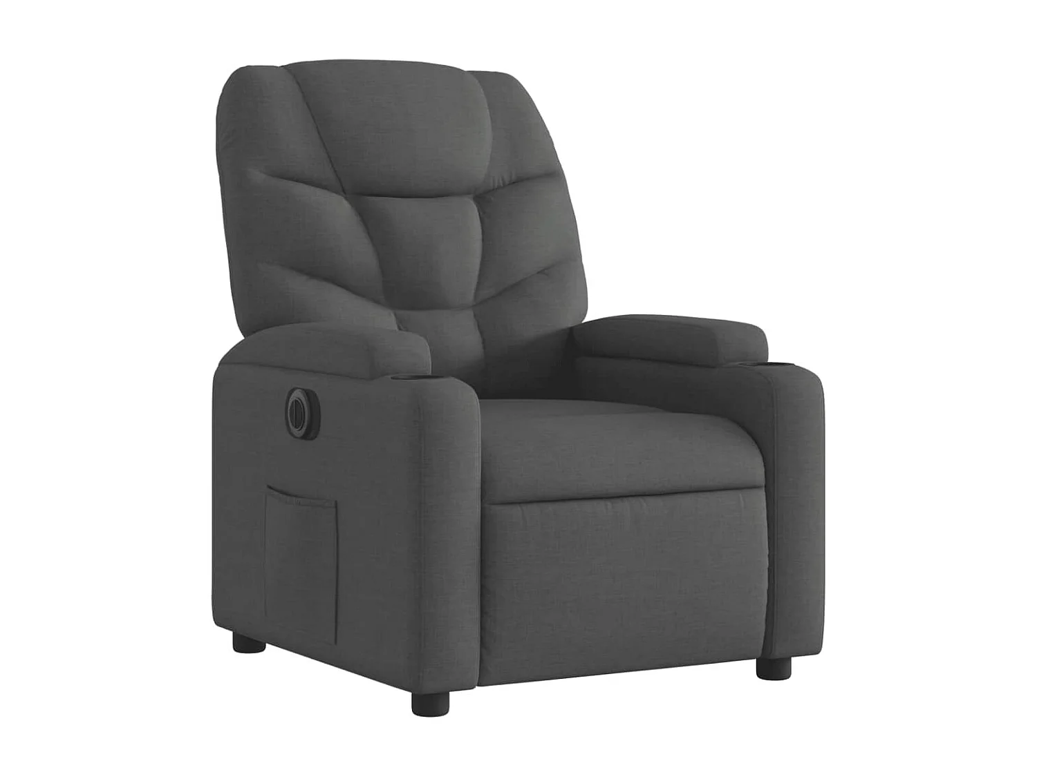 Fauteuil inclinable électrique Noir Tissu