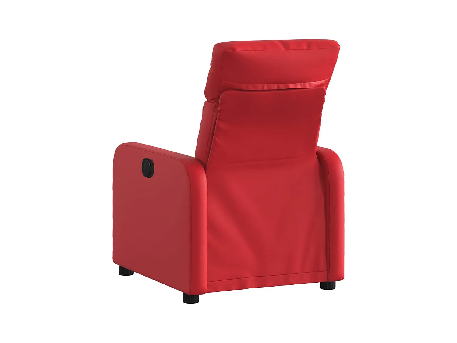 Sillón reclinable de cuero sintético rojo