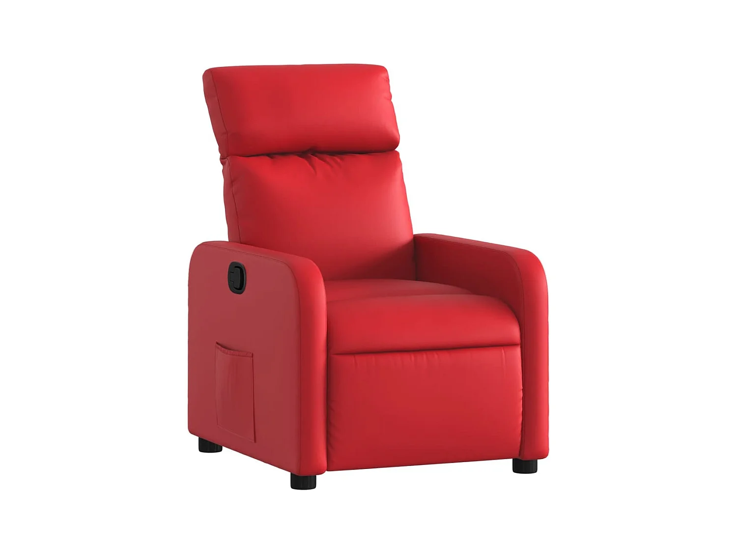 Sillón reclinable de cuero sintético rojo