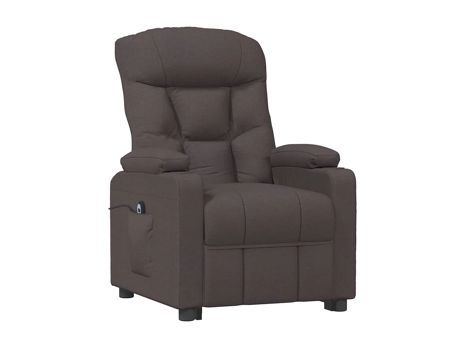 Fauteuil inclinable électrique Marron foncé Tissu