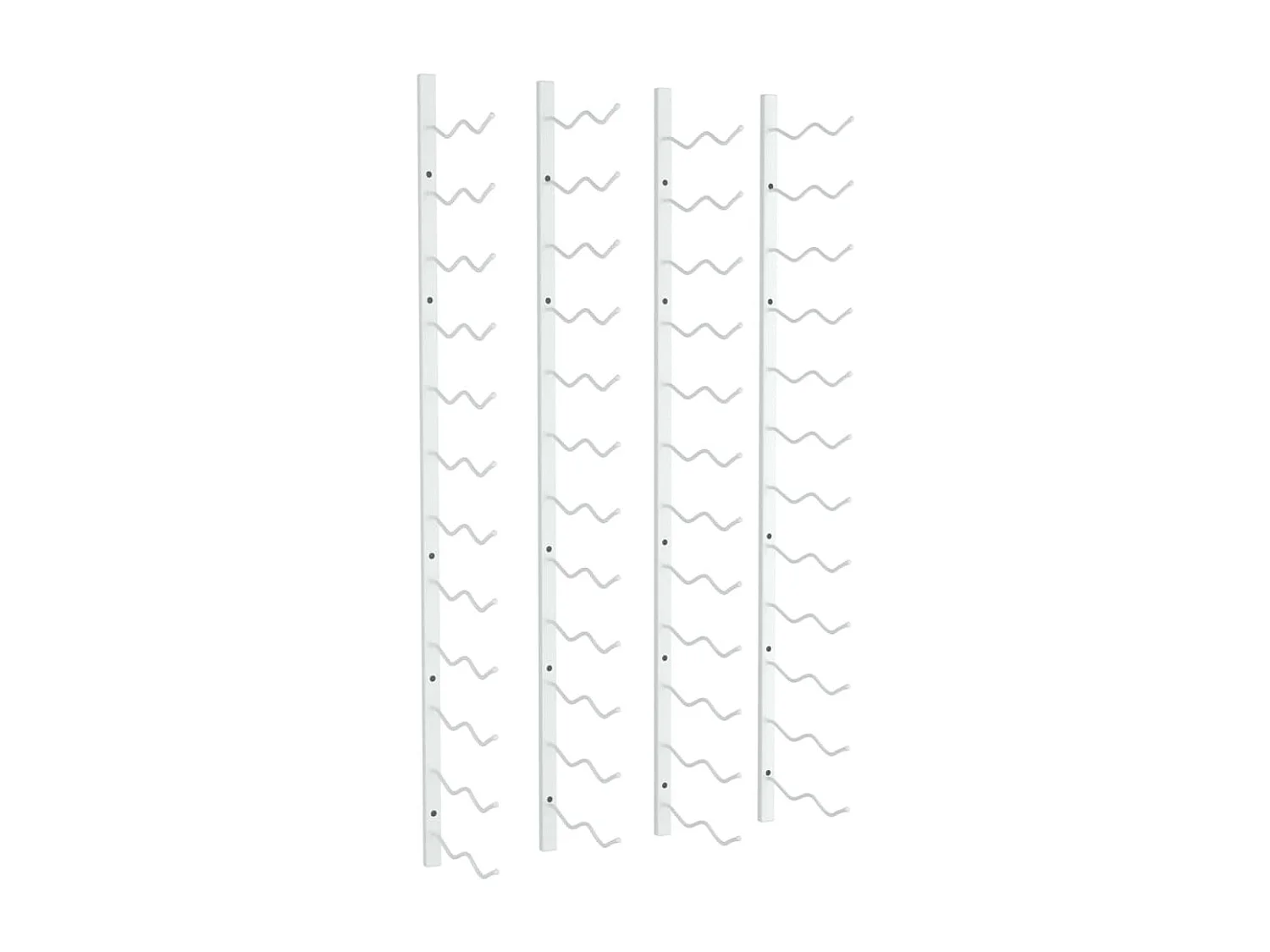 Casier à vin mural pour 24 bouteilles 2 pcs Blanc Fer