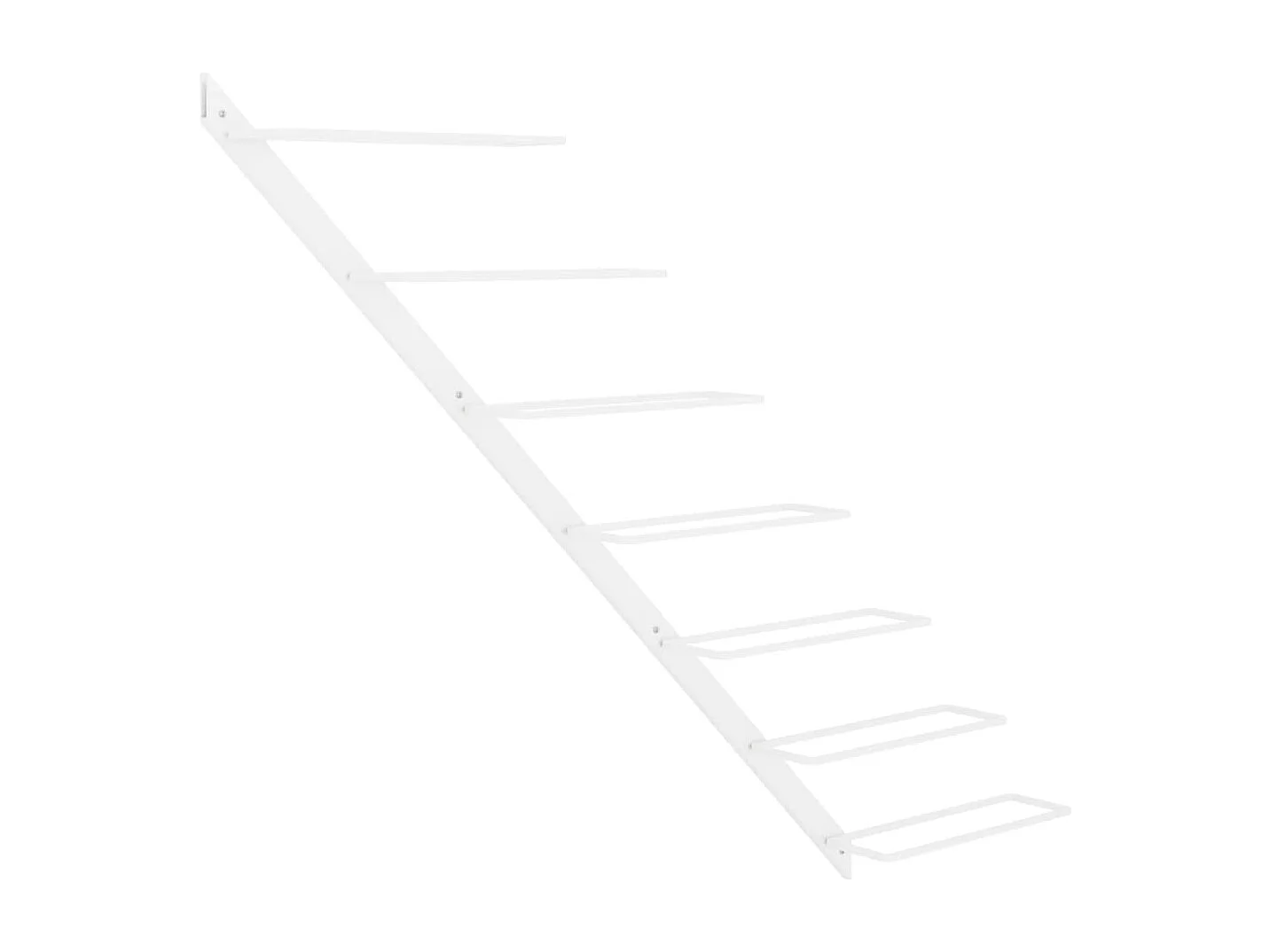 Casier à vin mural pour 7 bouteilles Blanc Fer