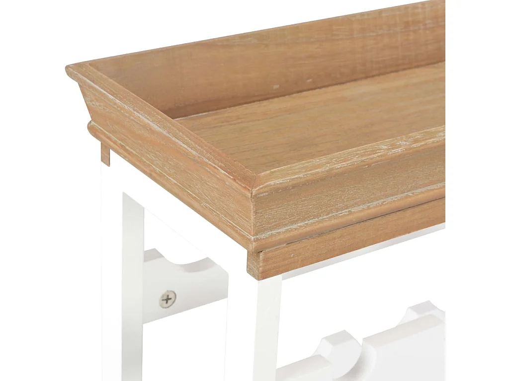 Armoire à vin Blanc 70 x 22,5 x 70,5 cm MDF