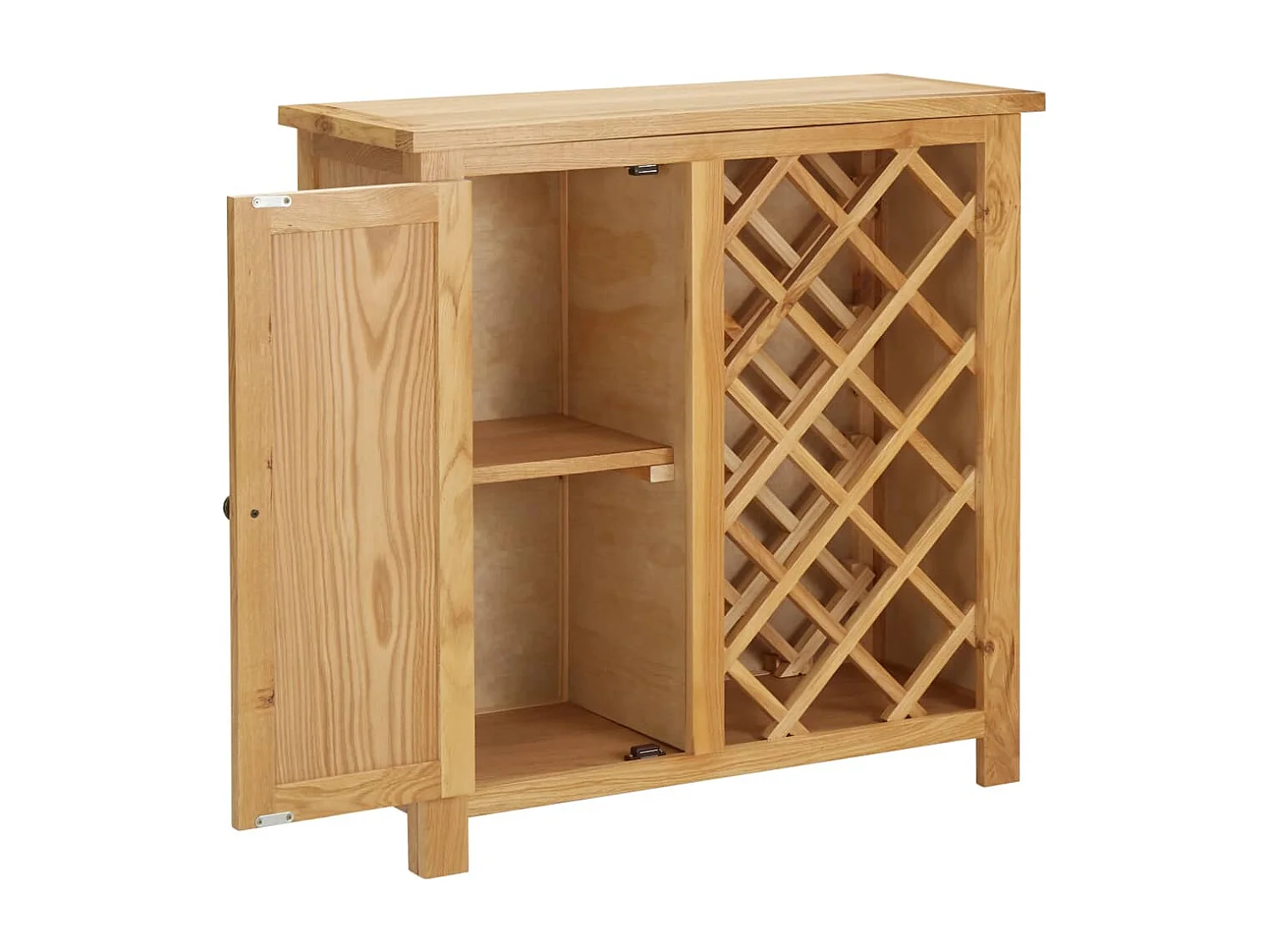 Casier à bouteilles 11 bouteilles 80x32x80cm Bois de chêne