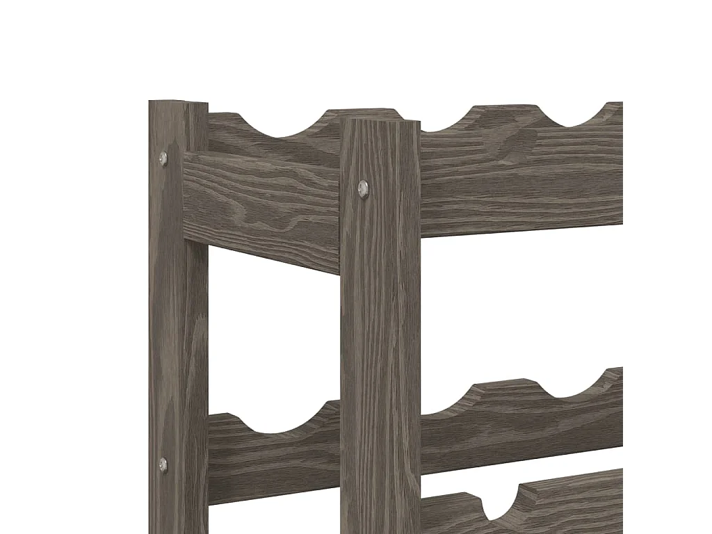 Portabottiglie per 42 bottiglie in legno massello di pino grigio
