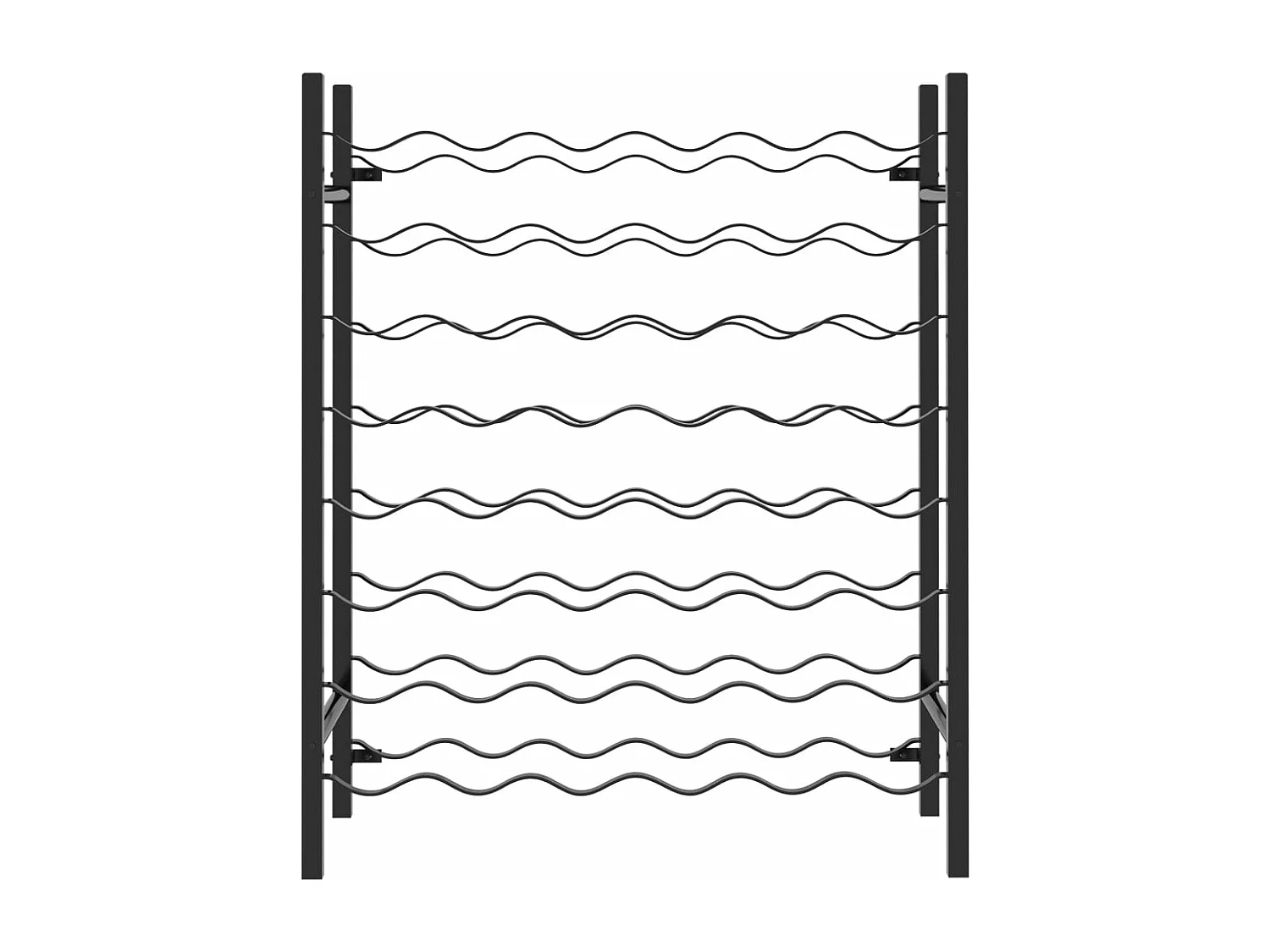 Casier à bouteilles pour 48 bouteilles Noir Métal