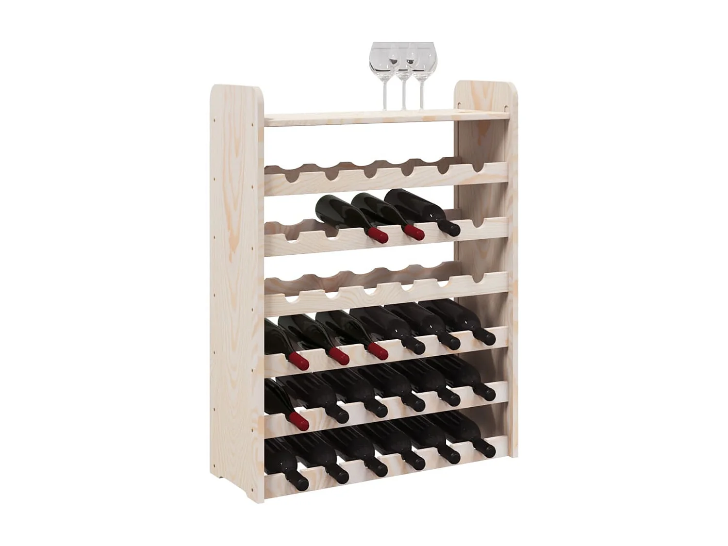 Casier à vin et panneau supérieur 67,5x25x87 cm bois pin massif