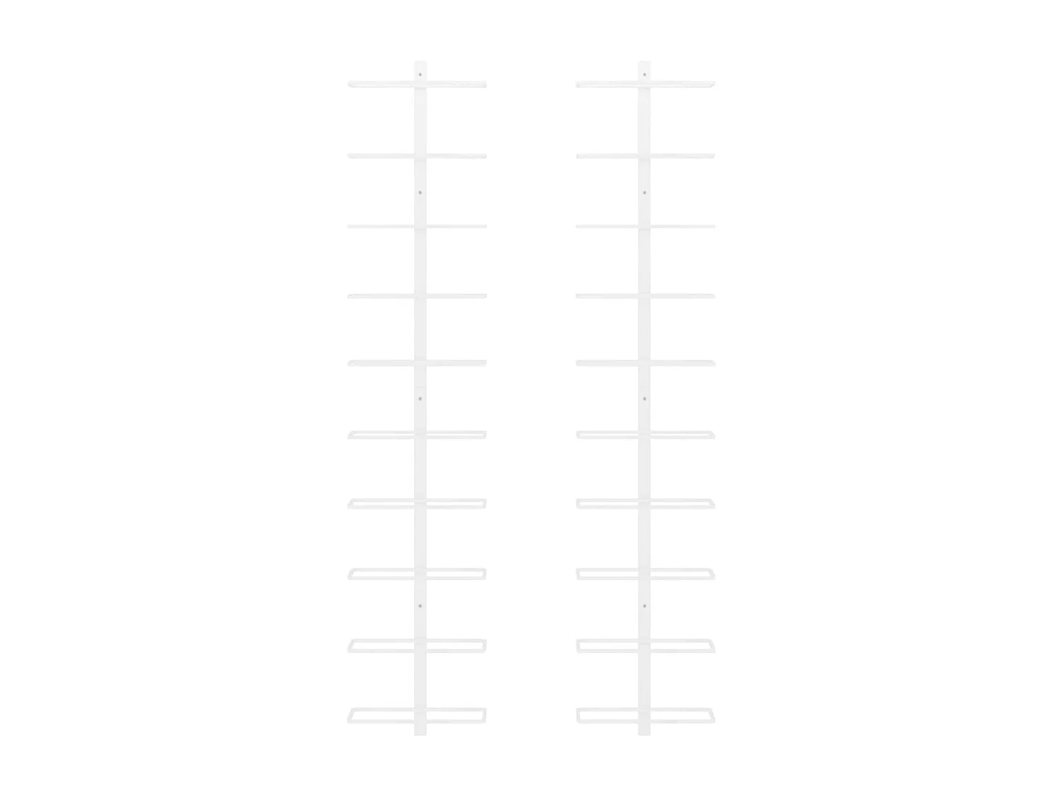 Casier à vin mural pour 10 bouteilles 2 pcs Blanc Métal