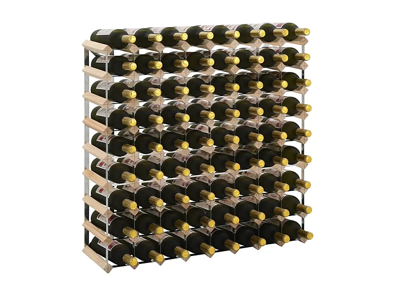 Portabottiglie per 72 bottiglie. Legno di pino massiccio