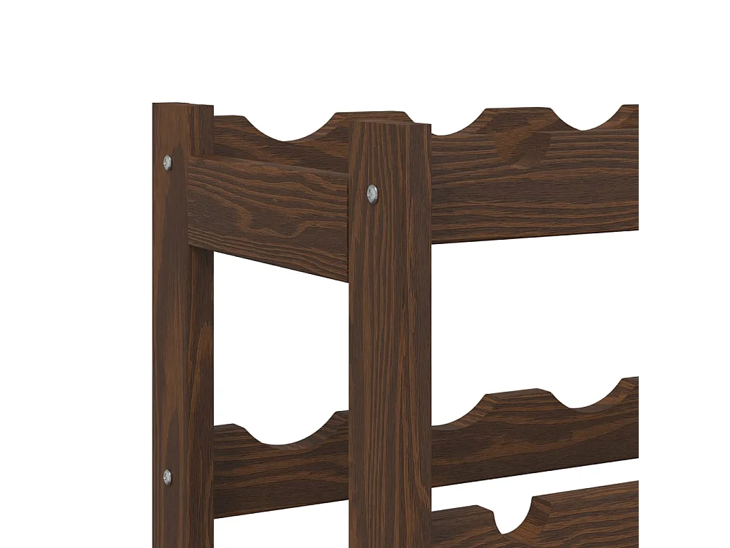 Portabottiglie per 77 bottiglie in legno di pino massiccio marrone