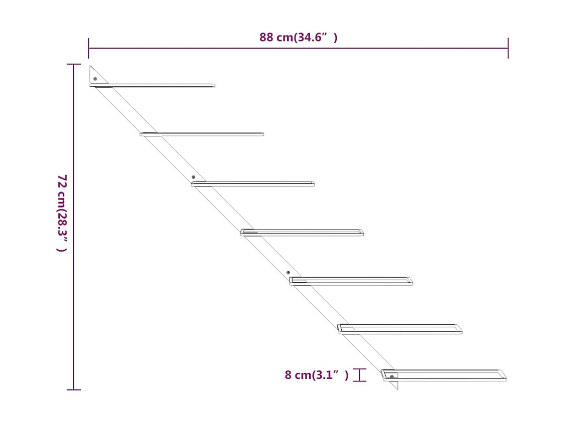 Casier à vin mural pour 7 bouteilles 2 pcs Doré Métal