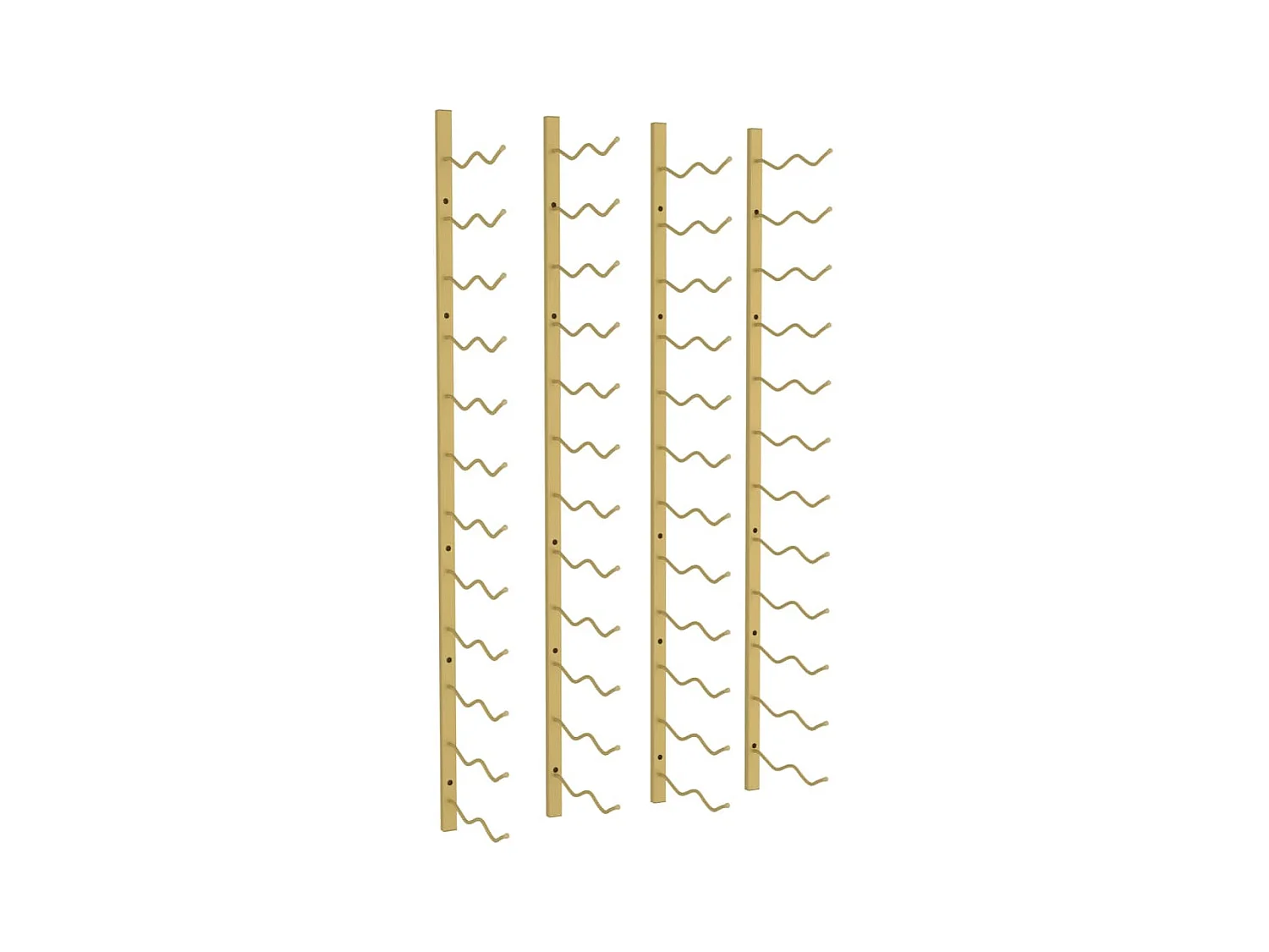 Casier à vin mural pour 24 bouteilles 2 pcs Doré Fer