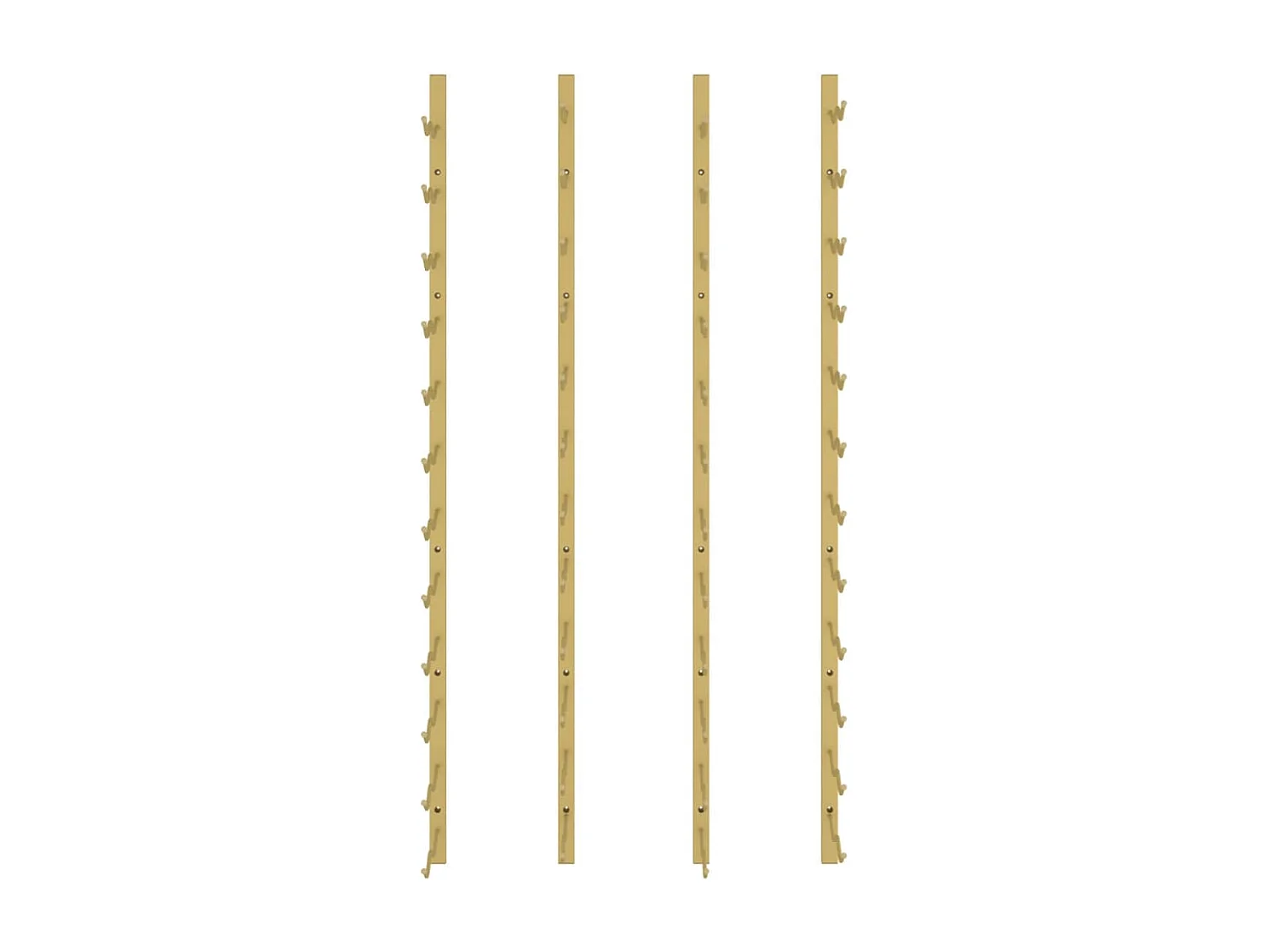 Portabottiglie da parete per 24 bottiglie 2 pz Gold Iron