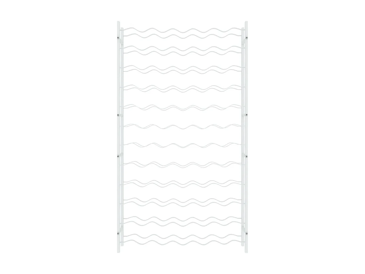 Casier à bouteilles pour 72 bouteilles Blanc Métal