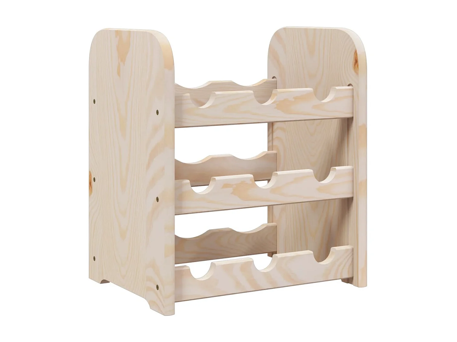 Portabottiglie 33x25x37 cm in legno di pino massiccio