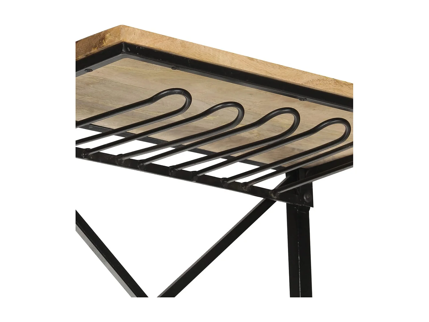 Cave à vin tracteur Blanc 49x31x172 cm Bois de manguier solide