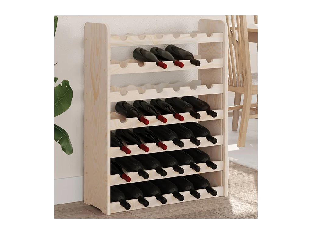 Portabottiglie 67,5x25x87 cm Legno di pino massiccio