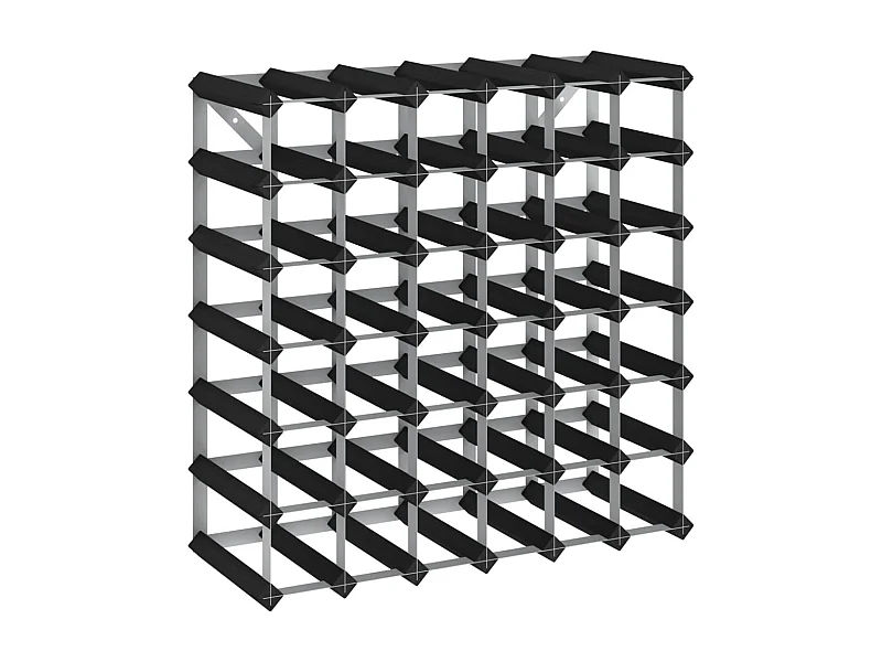 Casier à bouteilles pour 42 bouteilles Noir Bois de pin solide