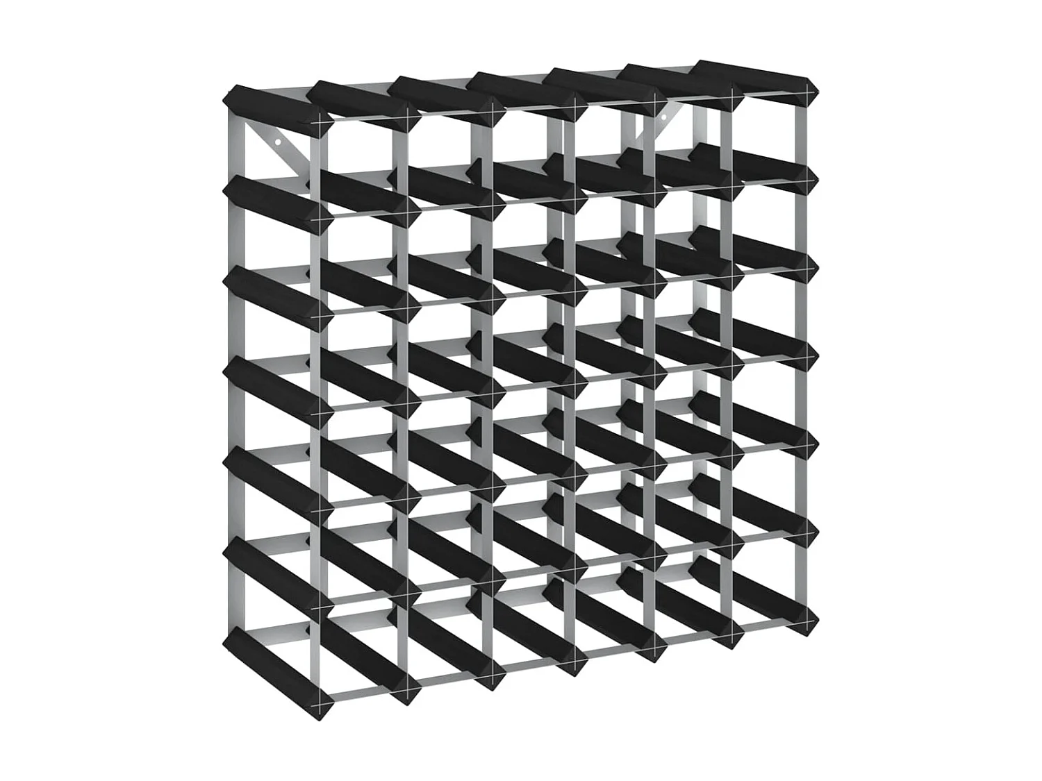 Casier à bouteilles pour 42 bouteilles Noir Bois de pin solide