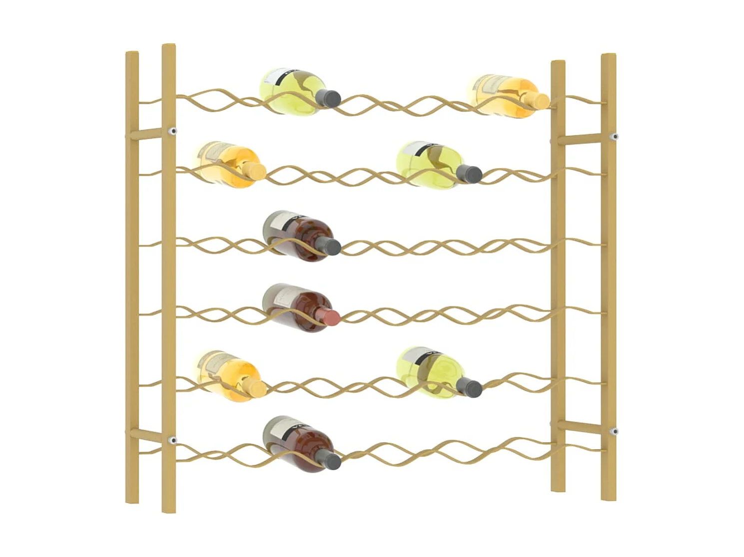 Flessenrek voor 36 flessen Goud Metaal