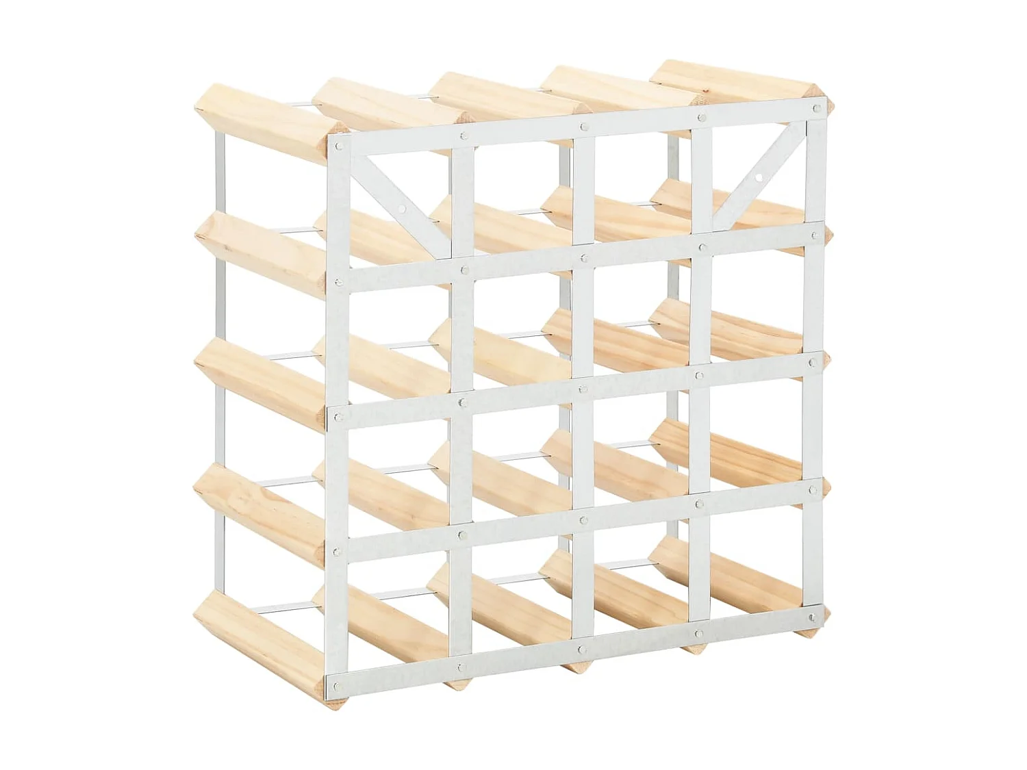 Portabottiglie per 20 bottiglie. Legno di pino massiccio