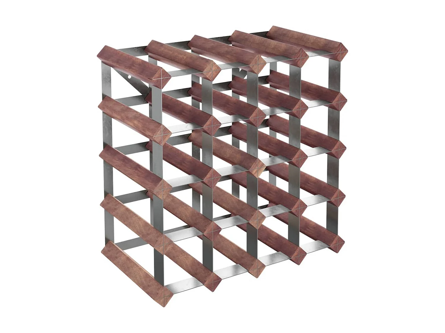 Portabottiglie per 20 bottiglie Marrone Legno di pino massiccio