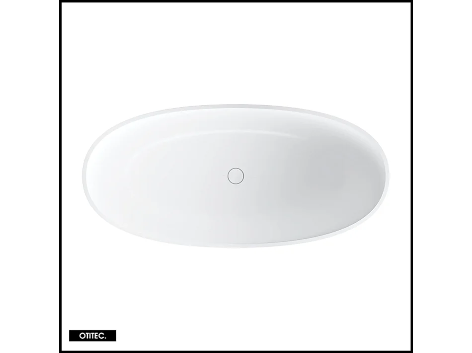 Baignoire Îlot - 175 x 78 cm - SHELL - BLANC MAT - avec SIPHON INCLUS