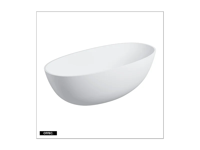 Baignoire Îlot - 175 x 78 cm - SHELL - BLANC MAT - avec SIPHON INCLUS