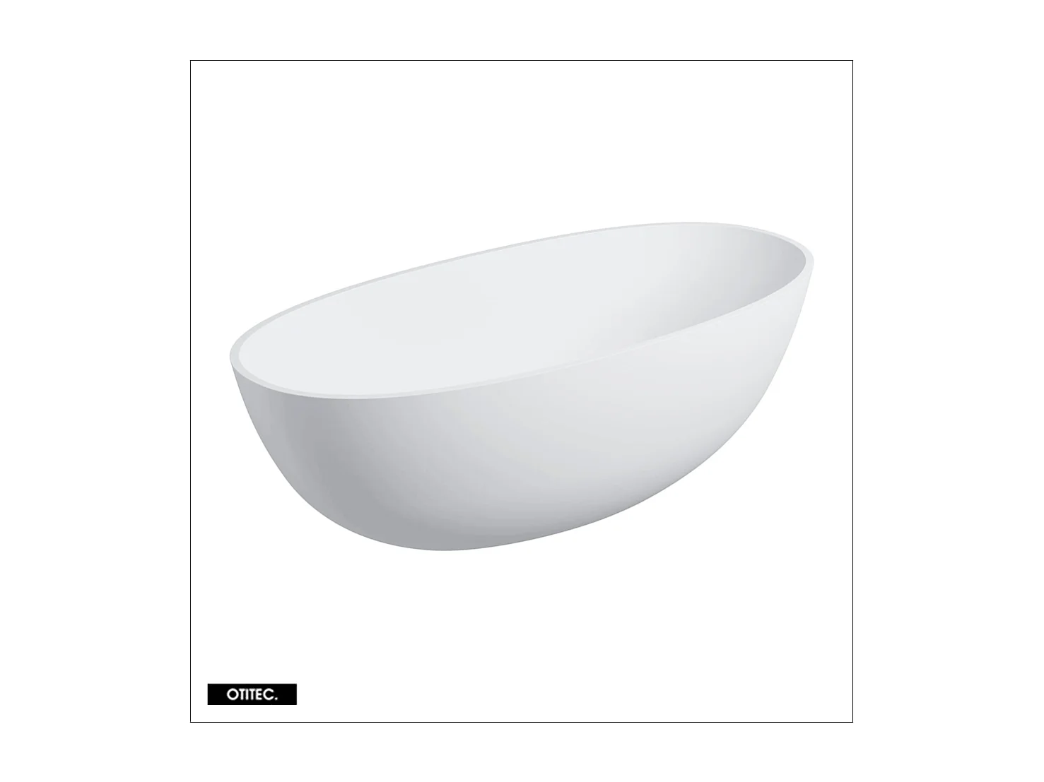 Baignoire Îlot - 148 x 75 cm - SHELL - BLANC MAT - avec SIPHON INCLUS