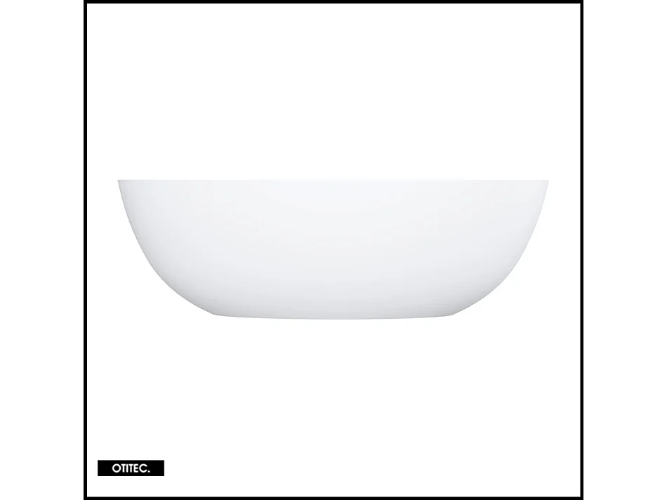 Baignoire Îlot - 148 x 75 cm - SHELL - BLANC MAT - avec SIPHON INCLUS