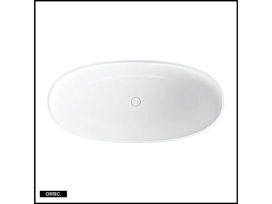 Baignoire Îlot - 148 x 75 cm - SHELL - BLANC MAT - avec SIPHON INCLUS